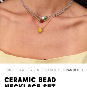 Vibrant Multicolor Ceramic Bead Necklace